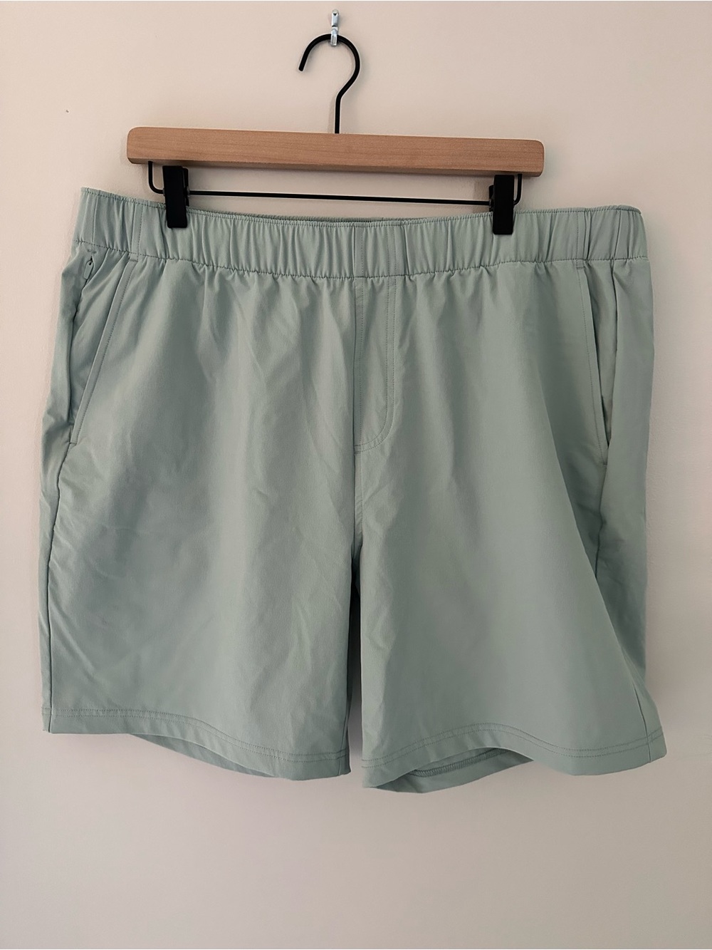 Rhoback Sage Seafoam Green Athletic Shorts with Back Pocket Tie Waist Sz 3XL
